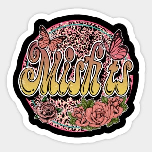 Graphic Proud Misfits Name Flower Birthday 70s 80s 90s Vintage Styles Sticker